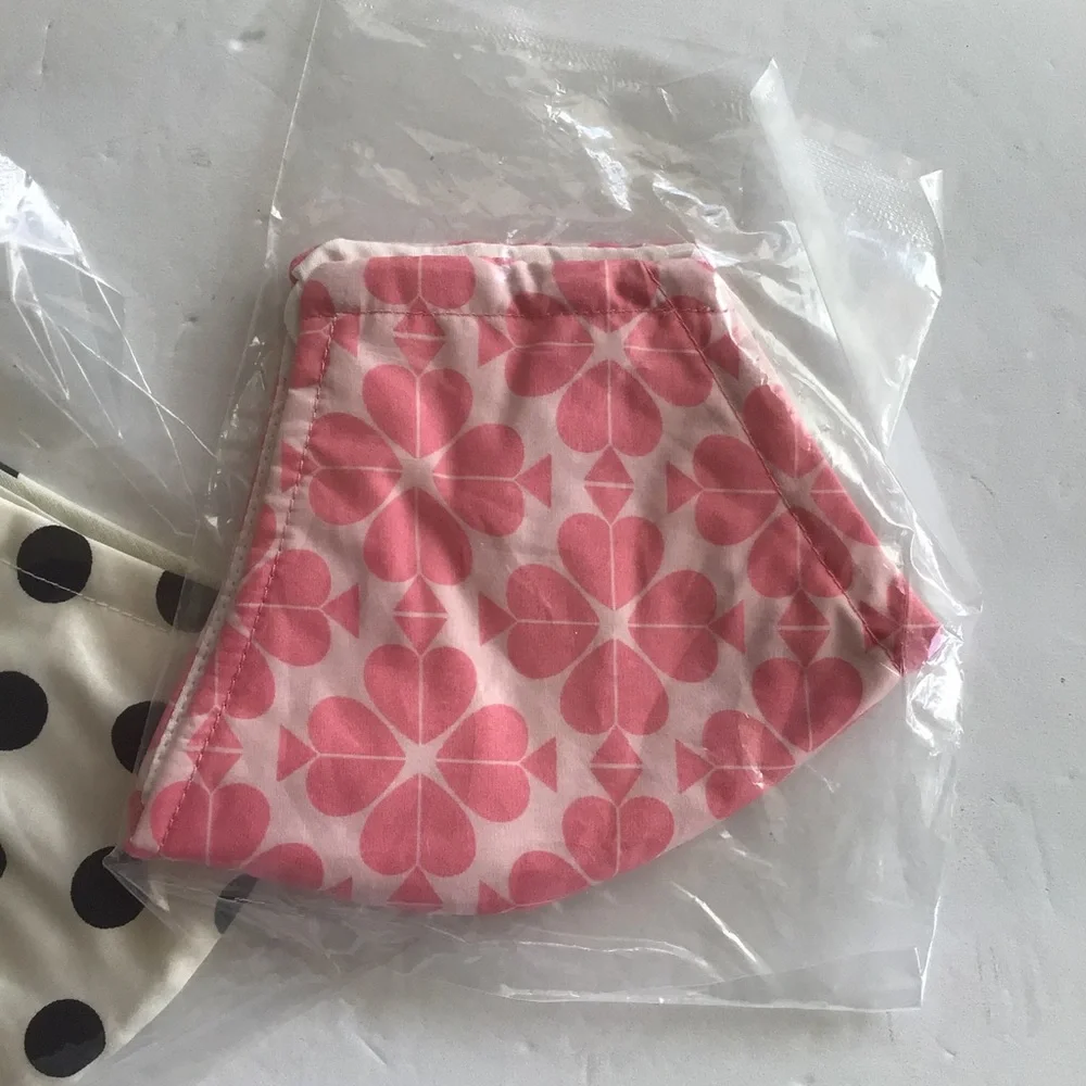 KATE SPADE PICTURE DOT AND SPADE FLOWER NON MEDICAL MASK SET NWT